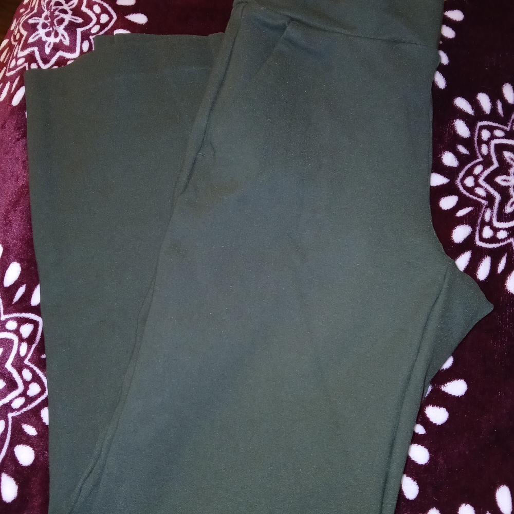 LOFT Green Chinos Smooth Flat-Front Design